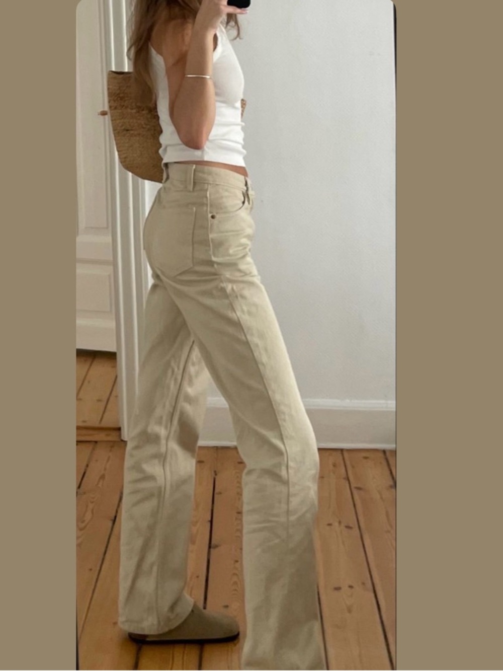 Custom Vintage Rare Tan Re-worked Lee Jeans